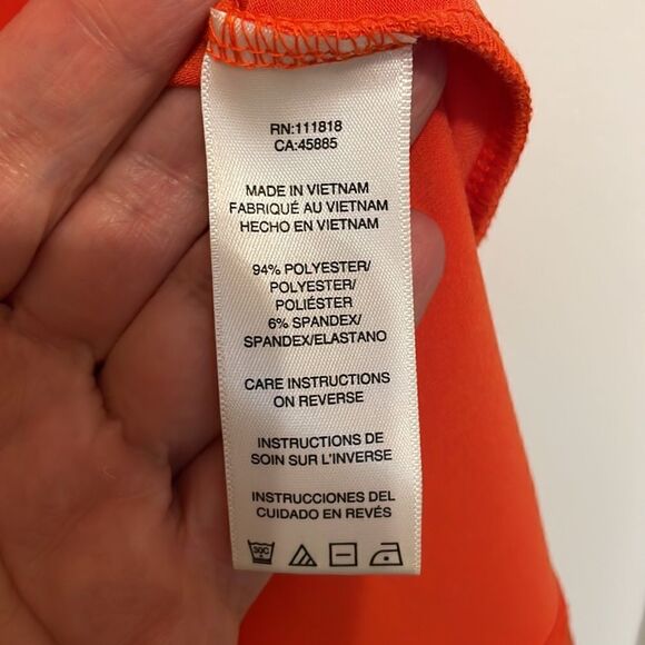 Michael Michael Kors Orange Sleeveless Knotted Waist Dress - Picture 3 of 7